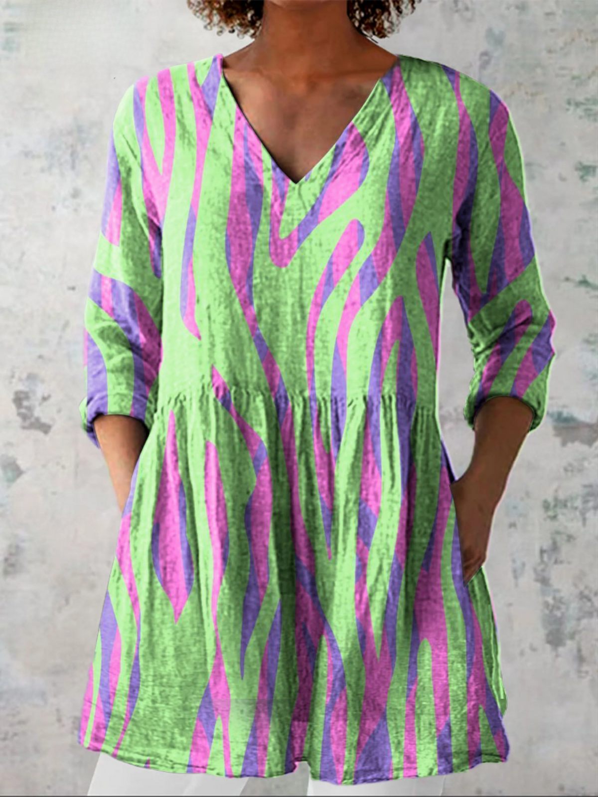 Oceane | Blusa larga con escote en V - Imagen 1