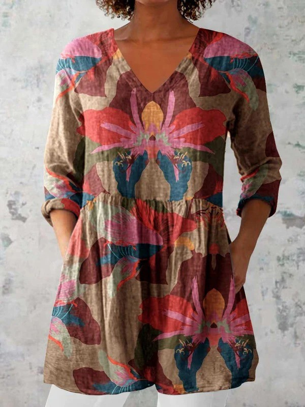 Sarah | Blusa larga con escote en V - Imagen 1