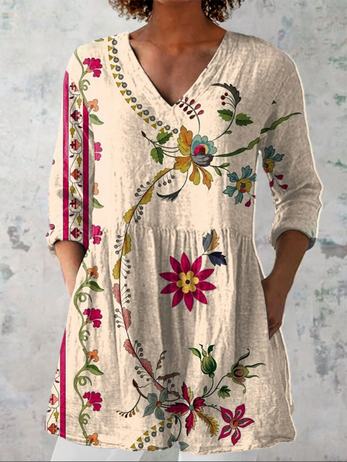 Clara | Blusa larga con escote en V - Imagen 1