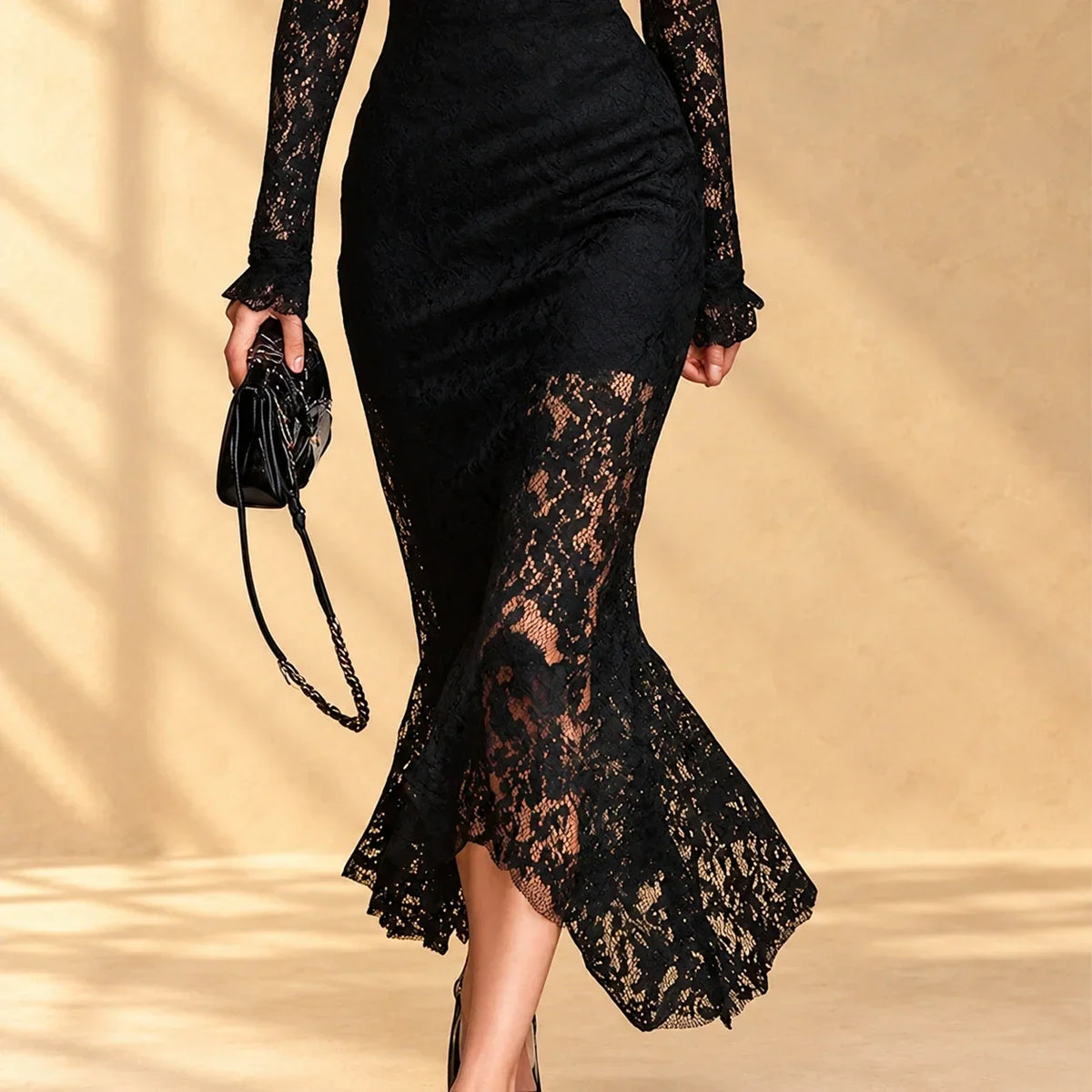 Arabella | Vestido de encaje con manga larga - Imagen 3