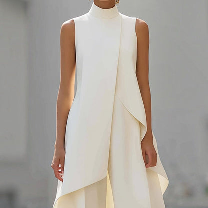 Valentina | Mono elegante con cuerpo drapeado y cuello alto