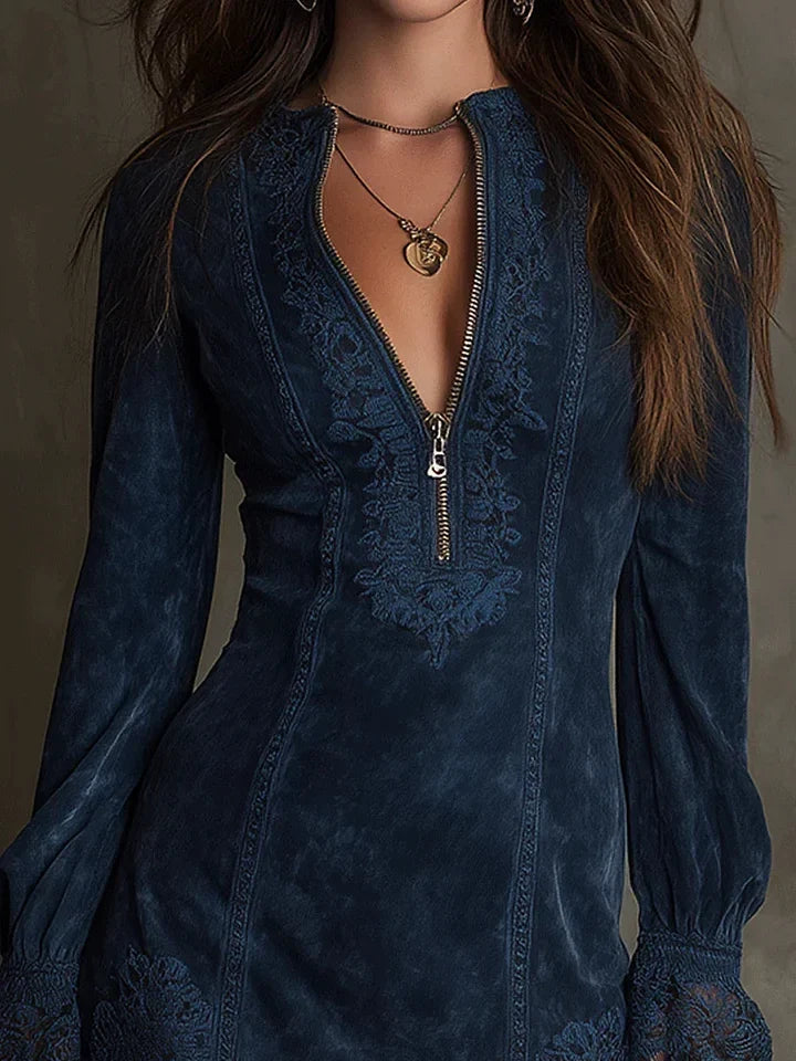 Debbie | Vestido mini de ante - Imagen 2