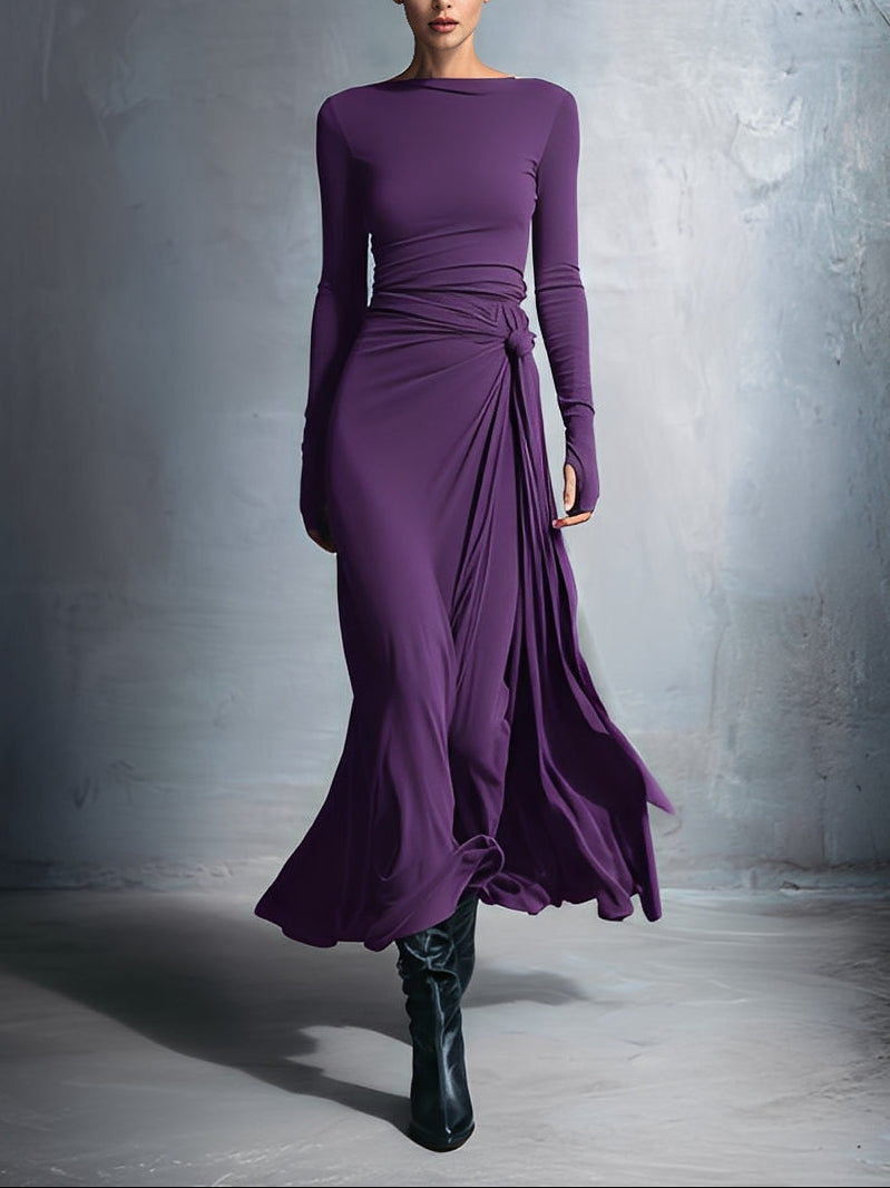 Vittoria · Vestido maxi con nudo lateral