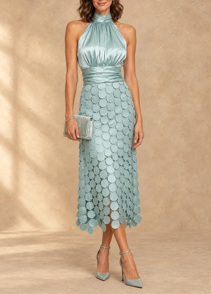 Cesarina | Vestido midi elegante con cuello halter - Imagen 1