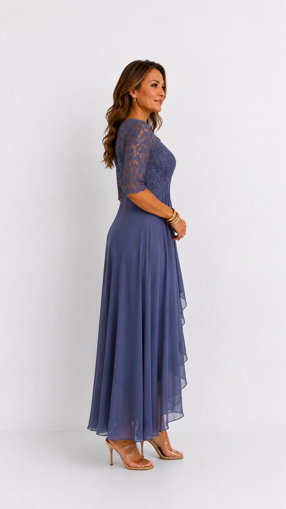 RHONDA | Elegante vestido de encaje Morado
