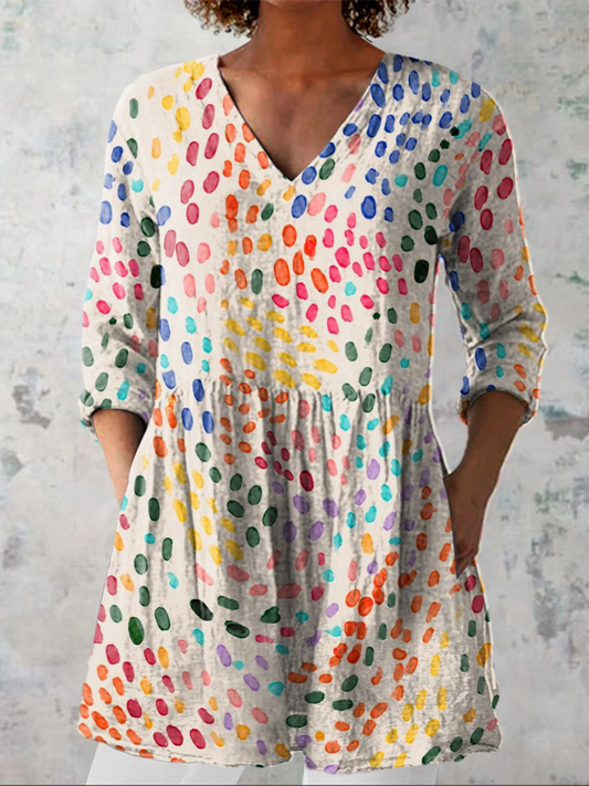 Pauline | Blusa larga con escote en V - Imagen 1