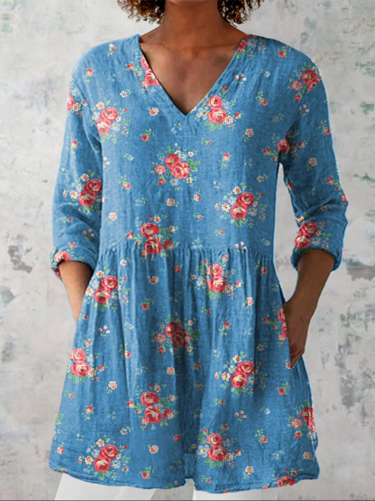 Melanie | Blusa larga con escote en V - Imagen 1