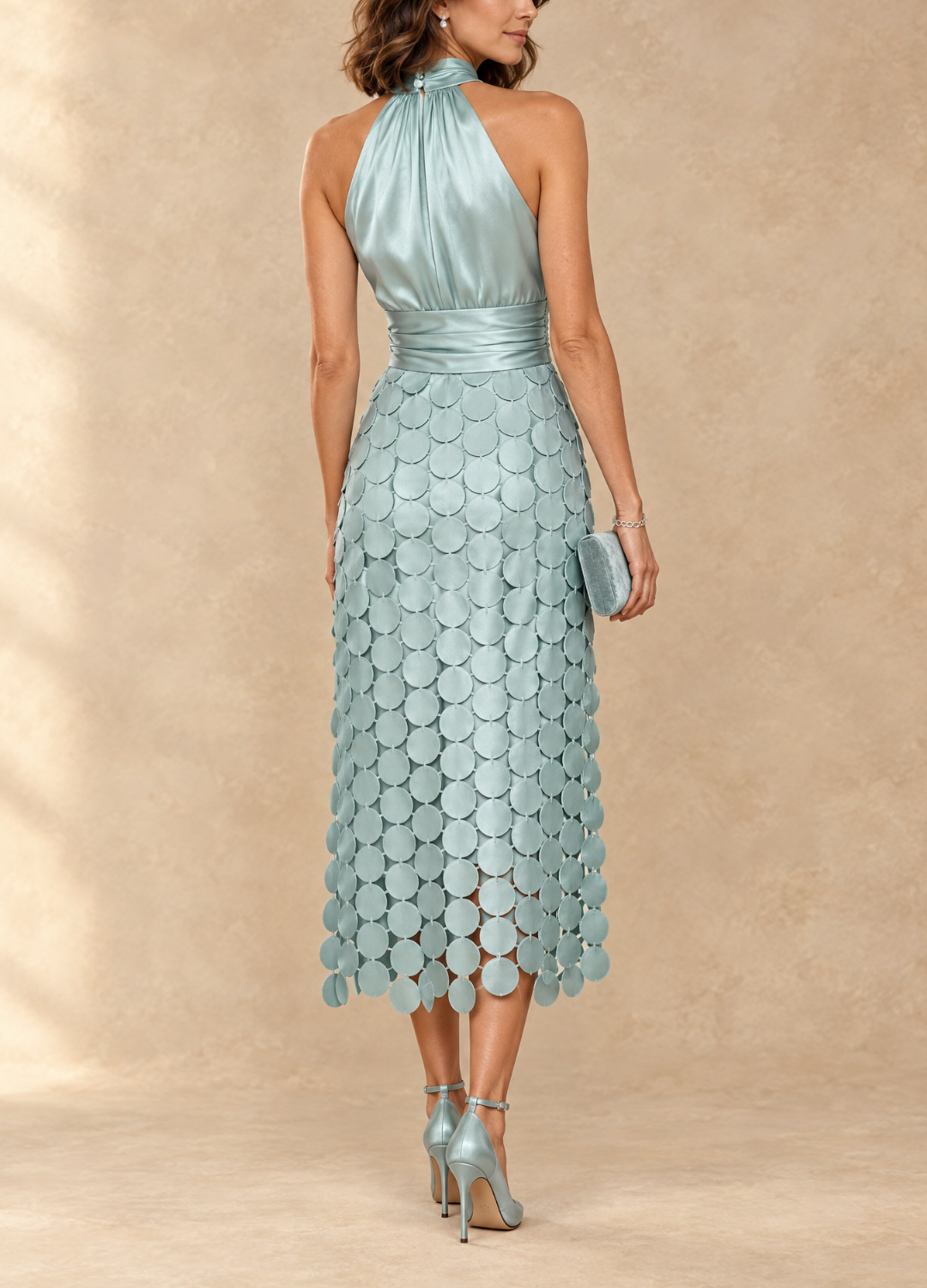 Cesarina | Vestido midi elegante con cuello halter - Imagen 7
