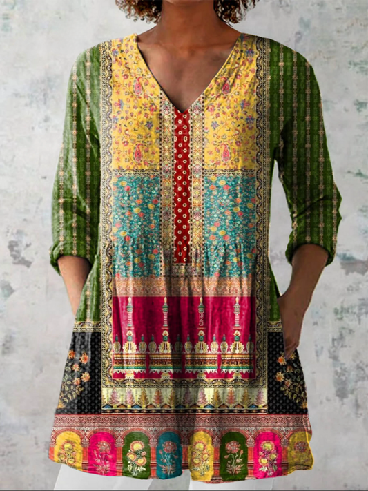 Emilie | Blusa larga con escote en V - Imagen 1