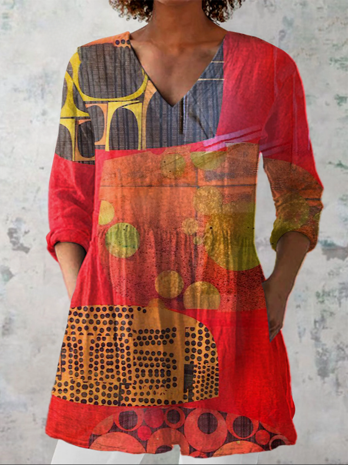 Lucie | Blusa larga con escote en V - Imagen 1