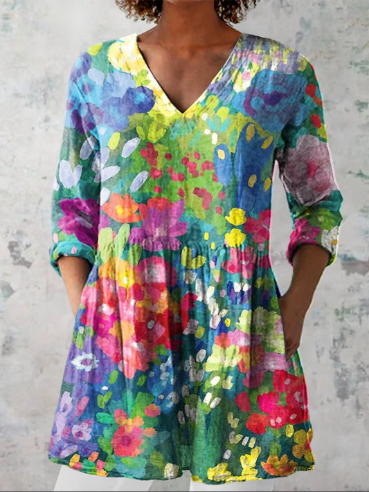 Maelle | Blusa larga con escote en V - Imagen 1