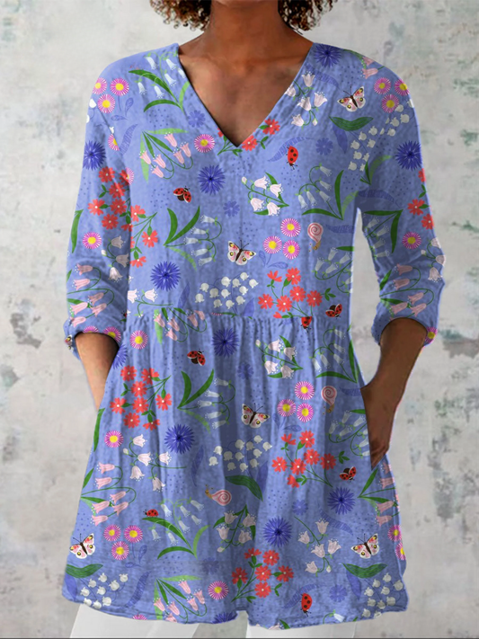 Aline | Blusa larga con escote en V - Imagen 1