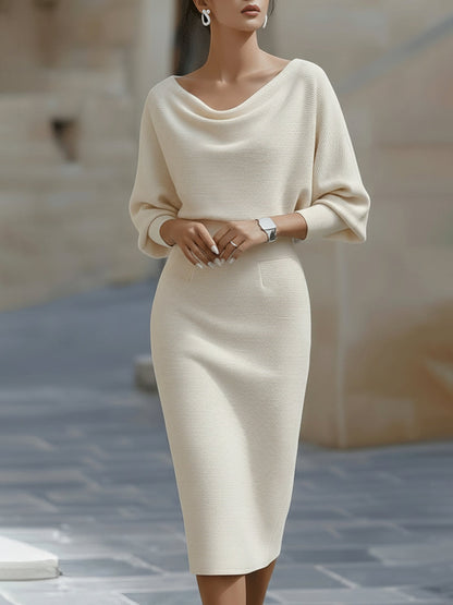 Liliana | Vestido midi con mangas murciélago - Imagen 3