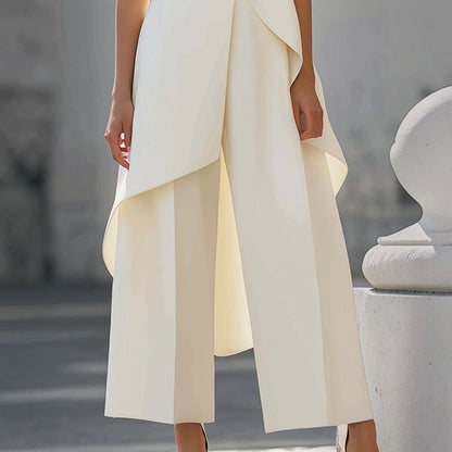Valentina | Mono elegante con cuerpo drapeado y cuello alto