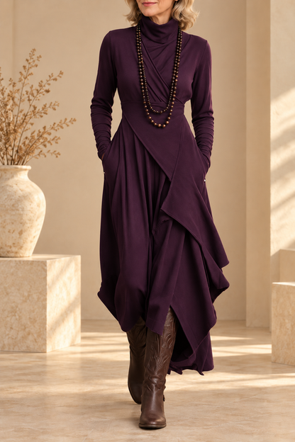 Genevieve | Vestido largo de cuello alto