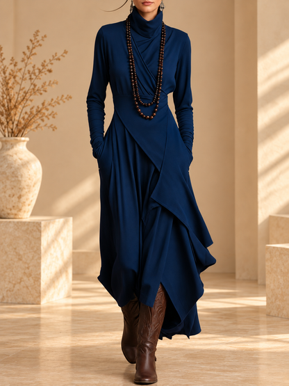 Genevieve | Vestido largo de cuello alto
