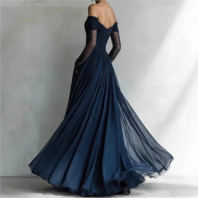 Eleonora | Vestido largo con hombros descubiertos - Imagen 4