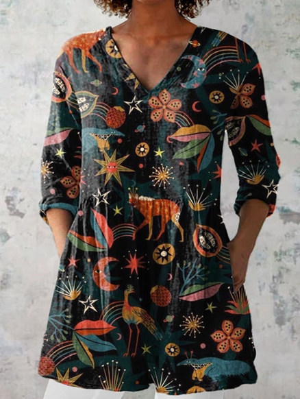 Adeline | Blusa larga con escote en V - Imagen 1