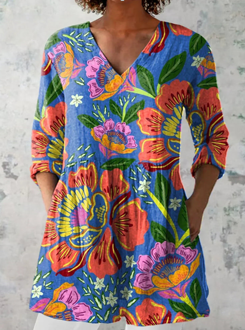 Blythe | Blusa larga con escote en V - Imagen 1