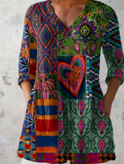 Delphine | Blusa larga con escote en V - Imagen 1