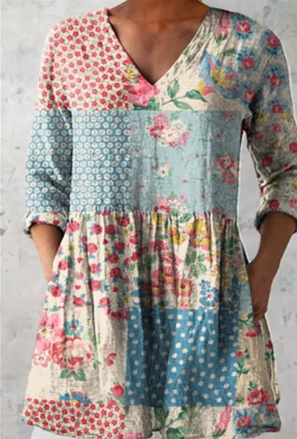 Estelle | Blusa larga con escote en V - Imagen 1