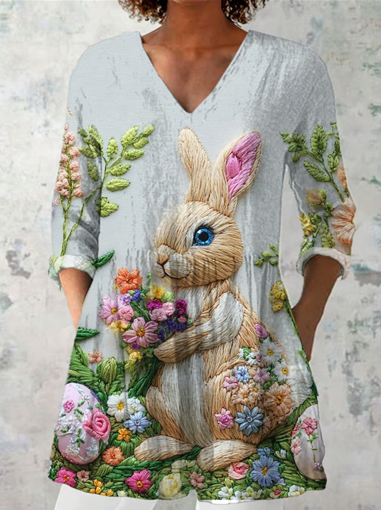 Marguerite | Blusa larga con escote en V - Imagen 1