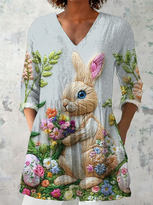 Marguerite | Blusa larga con escote en V - Imagen 1