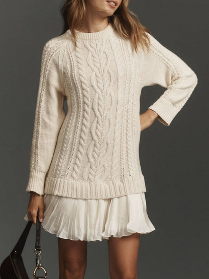 Véronique | Vestido jersey de punto trenzado