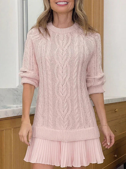 Véronique | Vestido jersey de punto trenzado