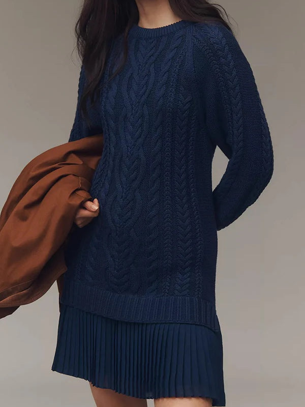 Véronique | Vestido jersey de punto trenzado