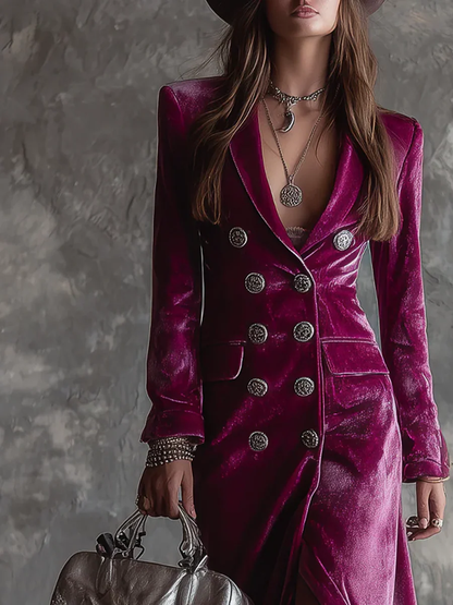 Victoria | Vestido blazer de terciopelo - Imagen 2