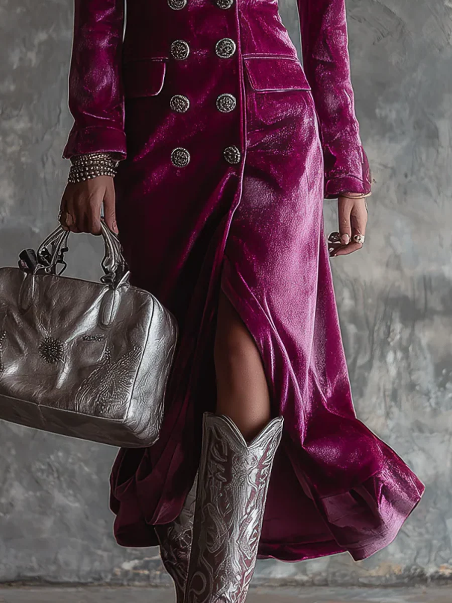 Victoria | Vestido blazer de terciopelo - Imagen 4
