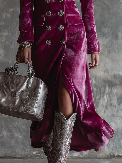 Victoria | Vestido blazer de terciopelo - Imagen 4