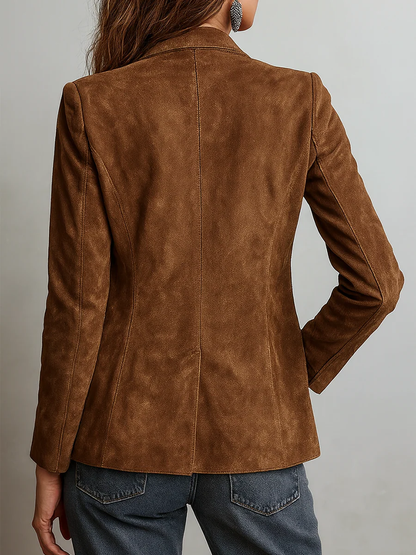 Aurora | Blazer marrón de estilo vintage