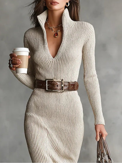 Clara | Vestido elegante de punto - Imagen 2