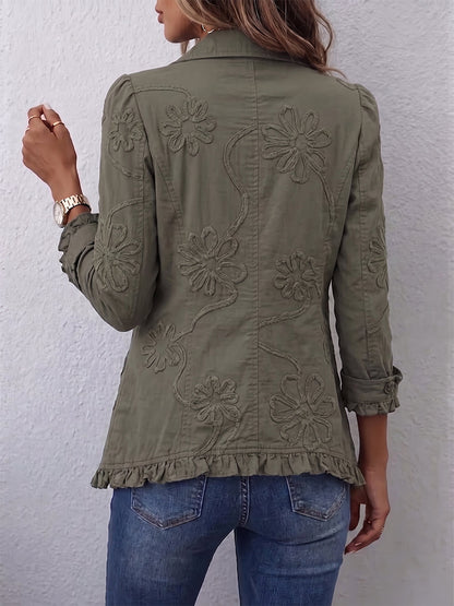 Anna | Chaqueta utilitaria bordada de estilo bohemio