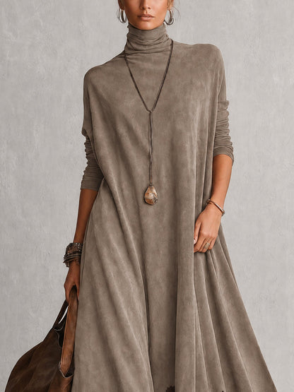 Leonora | Vestido largo con bajo de encaje y mangas fruncidas