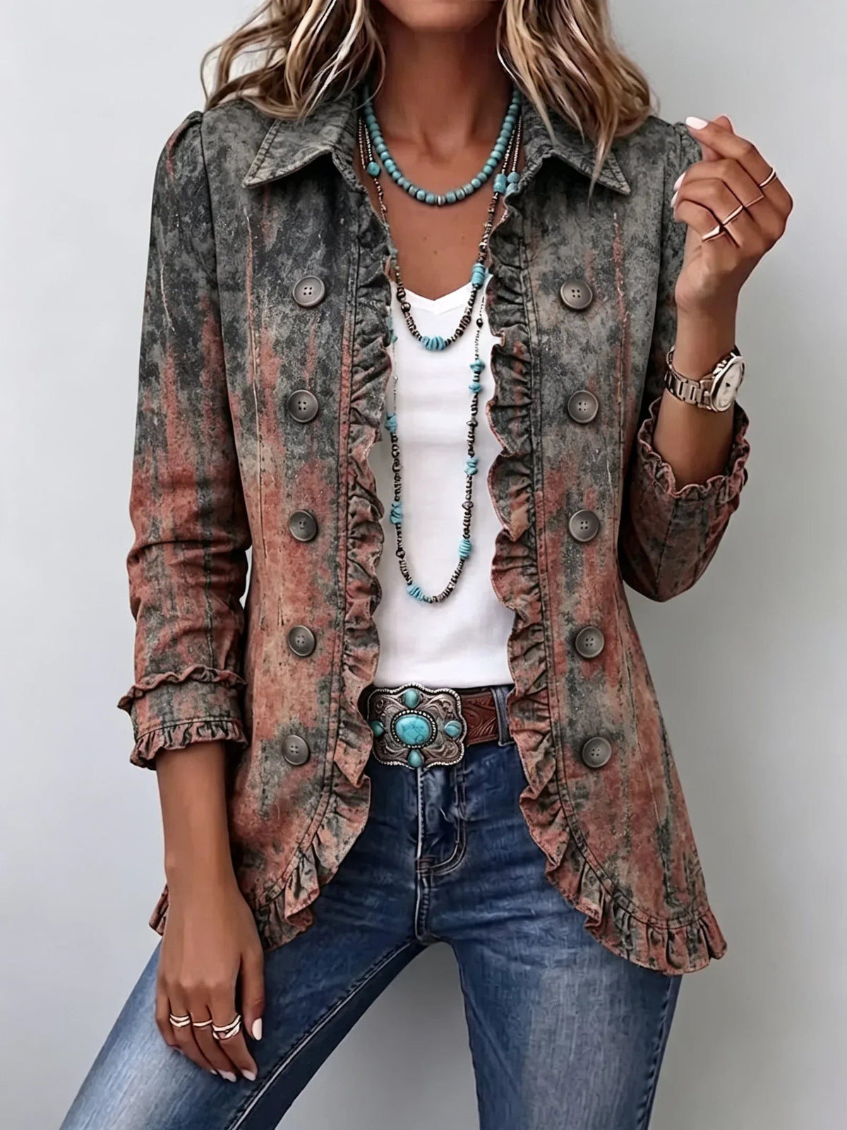 Fulvia | Chaqueta degradada con volantes