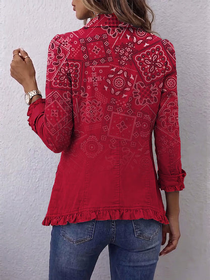 Leonilde | Chaqueta con estampado de cachemira degradado