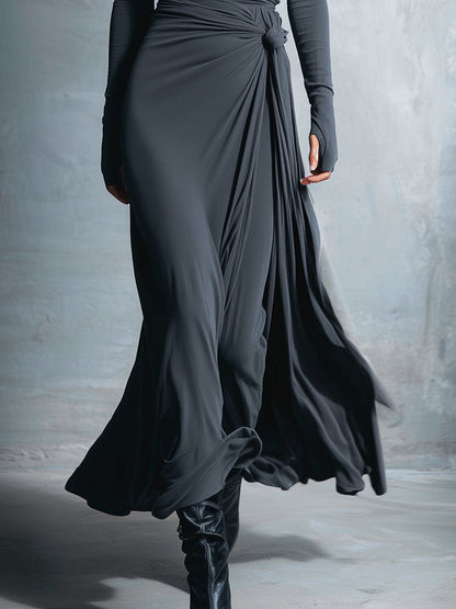 Nadège | Vestido largo con nudo lateral
