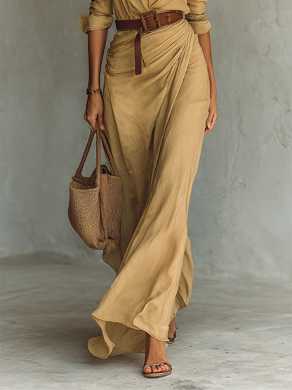 Valentino | Vestido maxi con cuello de solapa