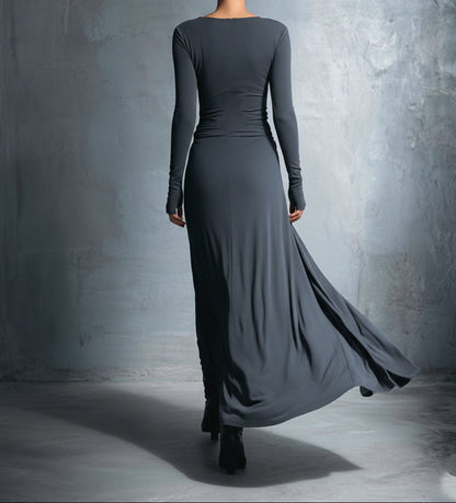 Vittoria · Vestido maxi con nudo lateral