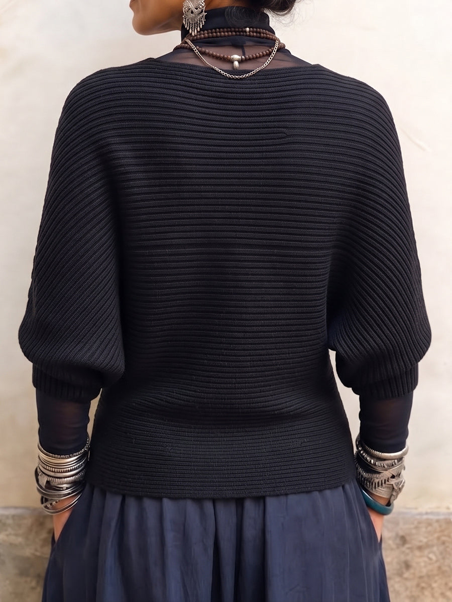 Rosalie | Jersey de canalé con tiras cruzadas